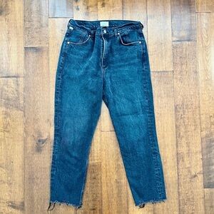 Black high waist cropped mom jeans from Citizens of Humanity